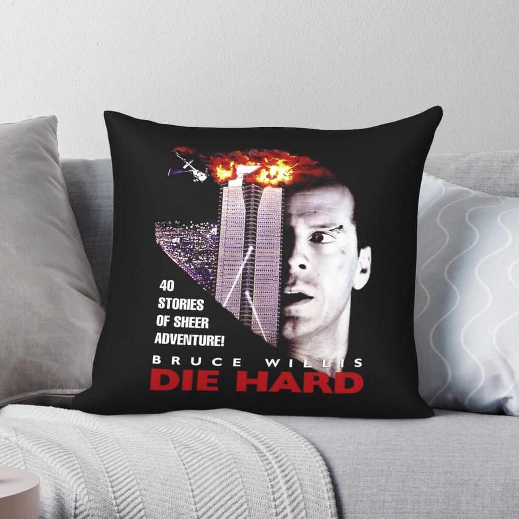 Die Hard Bruce Willis Square Pillowcase Polyester Linen Velvet Printed Zip Decorative Home Cushion Cover Wholesale