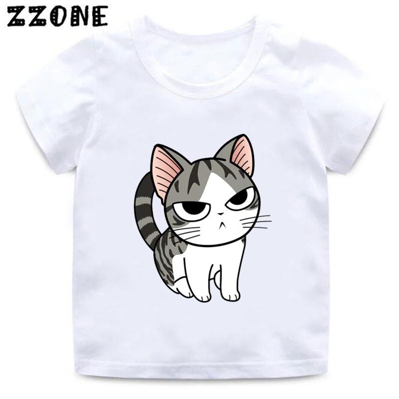 Hot Sale Chis Sweet Home Kawaii Cat Print Cartoon Kids TShirts Girls Clothes Baby Boys T shirt Summer Children Topsooo5833 100