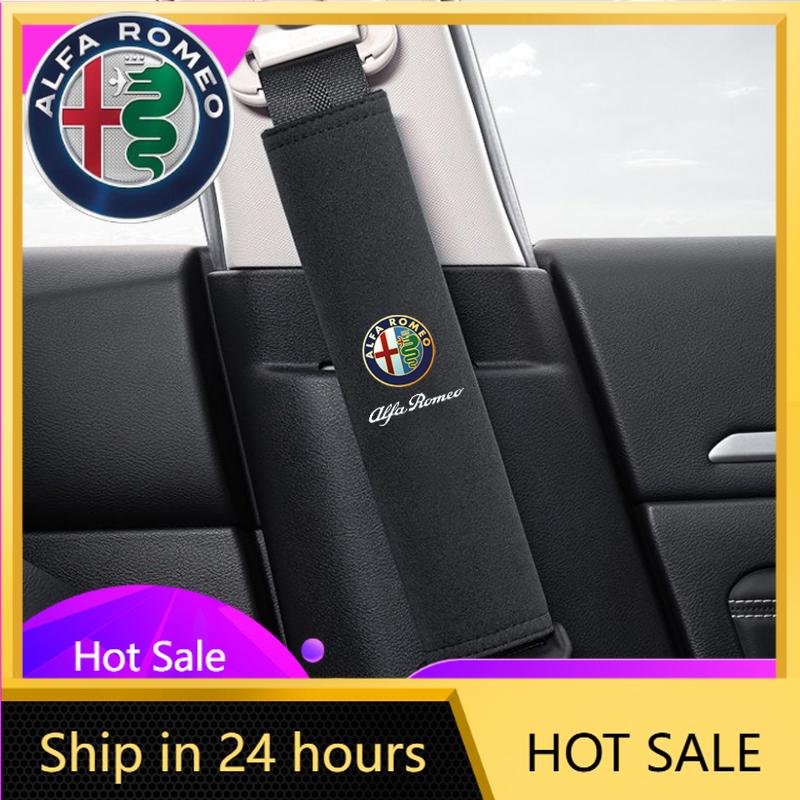 Car Stickers For Alfa Romeo 2Pcs Car Seat Belt Shoulder Protector For Alfa Romeo 4C 159 Spider Giulia Giulietta 156 Tonale 147 S