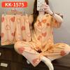 Women's Summer High-Quality Crinkle Fabric Heart Pajama Set - Short Sleeve Three-Piece Loungewear for Indoors or Outdoors