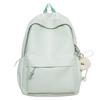 Schoolbag Lazy Wind Student School Bag Simple Mori Backpack ins Campus College Student Junior High School Large Capacity Solid Color Backpack