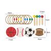 Rope Ring Toss Game Toy Set 4 Targets Stands & 8 Rings Fun Ring Throwing Game Backyard Games for Kids & Adults