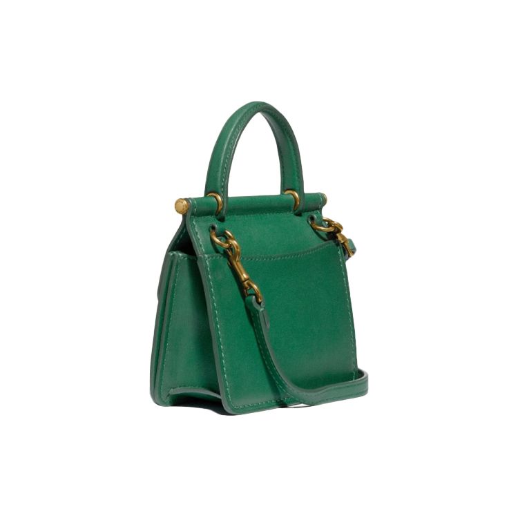 Coach Willis 12 Short Accordion Coin Purse Leather Card Wallet Women wallet Green 790-B4GN