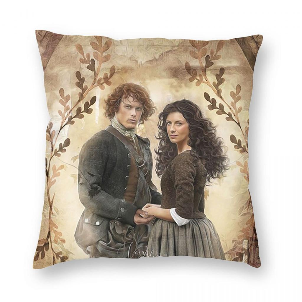 Serie TV Outlander Film Federa Quadrata Copricuscino Decorazione Cuscino Cuscino Comodo per Casa Divano
