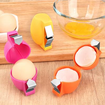 2 Pcs Egg Shell Opener Multifunctional Egg Cutter Cracker Tool for Fresh And Hard Boiled Eggs Stainless Steel Egg Peeler Separator Kitchen Gadgets
