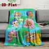 Bubble Guppies Inspired 2D Flat Pattern Flannel Blanket High Quality All Seasons Warmth and Comfort Perfect for Christmas Gifts.PMT0914291