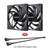 Teucer UT-12015 Ultrathin 15mm Thinckness 12cm Chassis Fan 12V/4Pin PWM FBD Bearing PC Case Cooling Ventilator 1-10pcs with Hub
