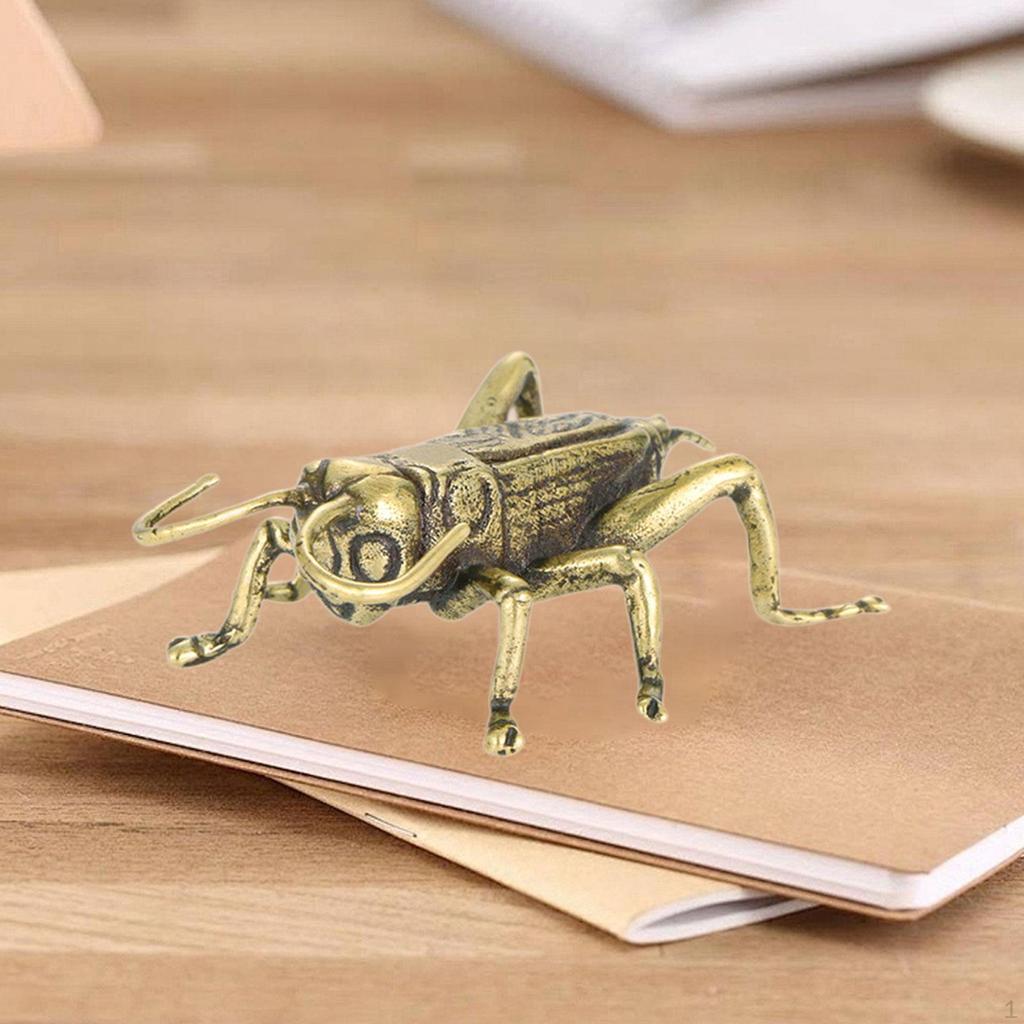 Brass Statue Desk Topper Antique Craft Chinese Feng Shui Figurine Wealth Decor for Garden Office