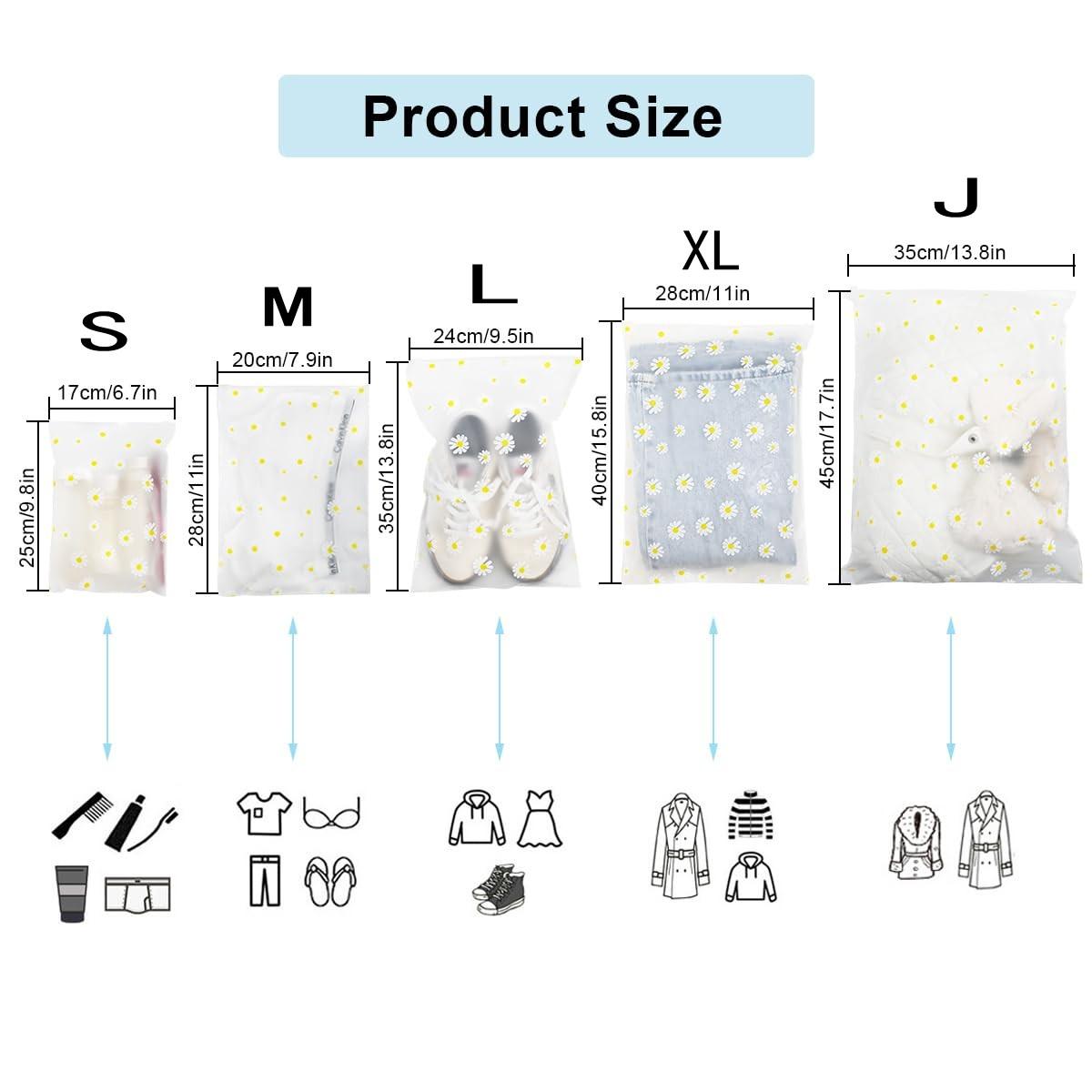 

Набор из 10 дорожных сумок для хранения одежды, прозрачные многоразовые пластиковые пакеты с зиплоком, органайзер-пауч для багажа для одежды, полотенец 10 Pack S