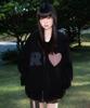 Rosefrantz Heart Check Overfit Hood Zip-Up [Black]