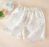 Damen Baumwollgaze Pyjamashorts mit Kirschen-Print - Leichte Sommer-Homewear, Vielseitig für den Außenbereich
