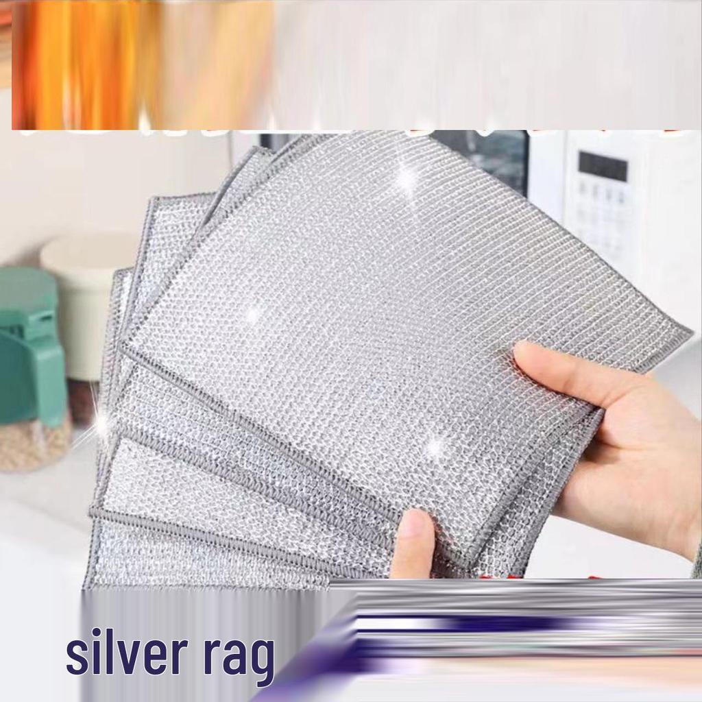 Non-Stick Steel Wool Dishwashing Cloth for Oil and Metal Cleaning