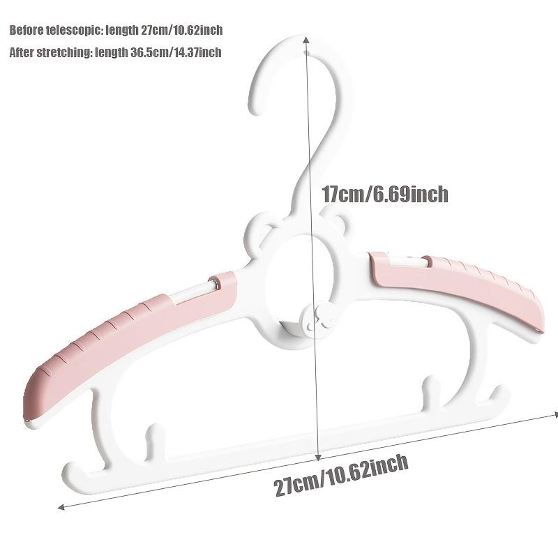 Hangers for Closet, Non-Slip Clothes Hangers, Pink Grey Adjustable Toddler Hanger for Girl Boy Hangers, Space Saving