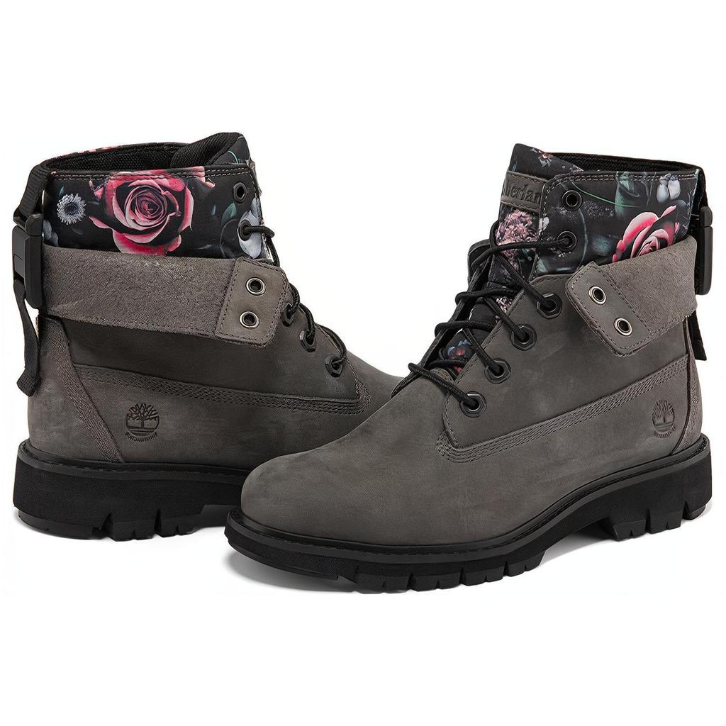Timberland Lucia Way Leather Outdoor Casual Waterproof Short Martin Boots Women boots Gray A2KURW
