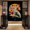 Nordic Door Partition  Kitchen Snack Shop Restaurant CurtainJapanese Sushi Dharma Fish Door Curtain Printing Bedroom Window