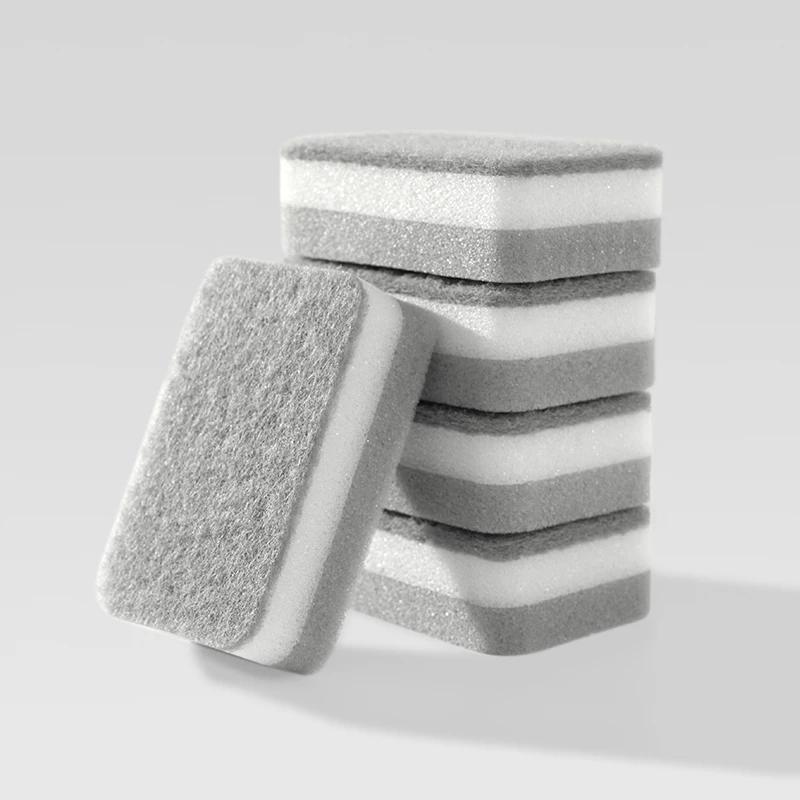 1/5/10 Stück Doppelseitige Reinigungsschwämme Pfanne Topf Geschirrspülschwämme Haushalts Scheuerschwamm Set Werkzeuge Küchengeschirr Bürste