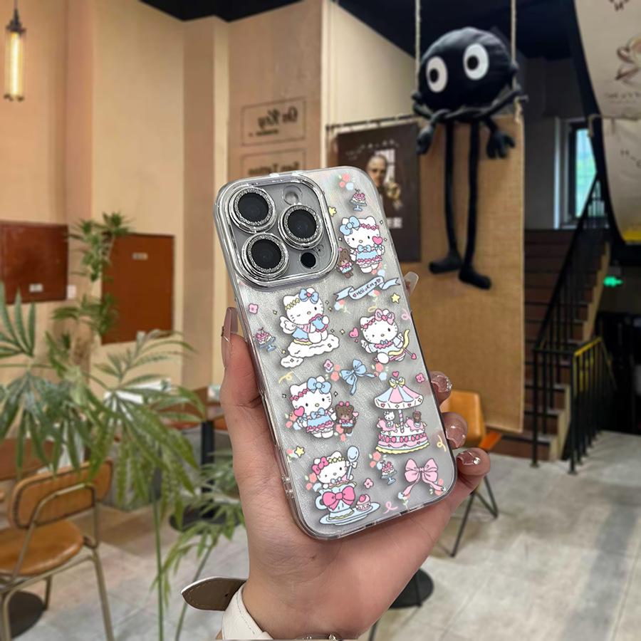 Silbernes Hello Kitty iPhone 16 Hülle