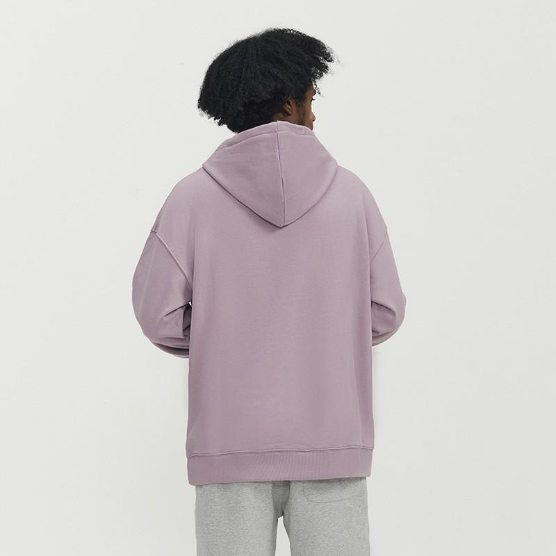 2026 Mens Heavyweight Hoodie Solid Color Loose Fit Vintage Style Sweatshirt