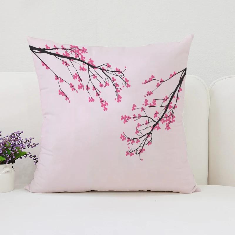 Japanische Kirschblüten Kissenbezüge für Kissen 45x45 Kissenbezug für Kissen Heimdekoration 45x45 Kissenbezüge Kissenbezug