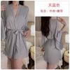 Women's Plus Size Lace Push Up Padded Backless Cami Sleep Dress with Robe Lounge Set