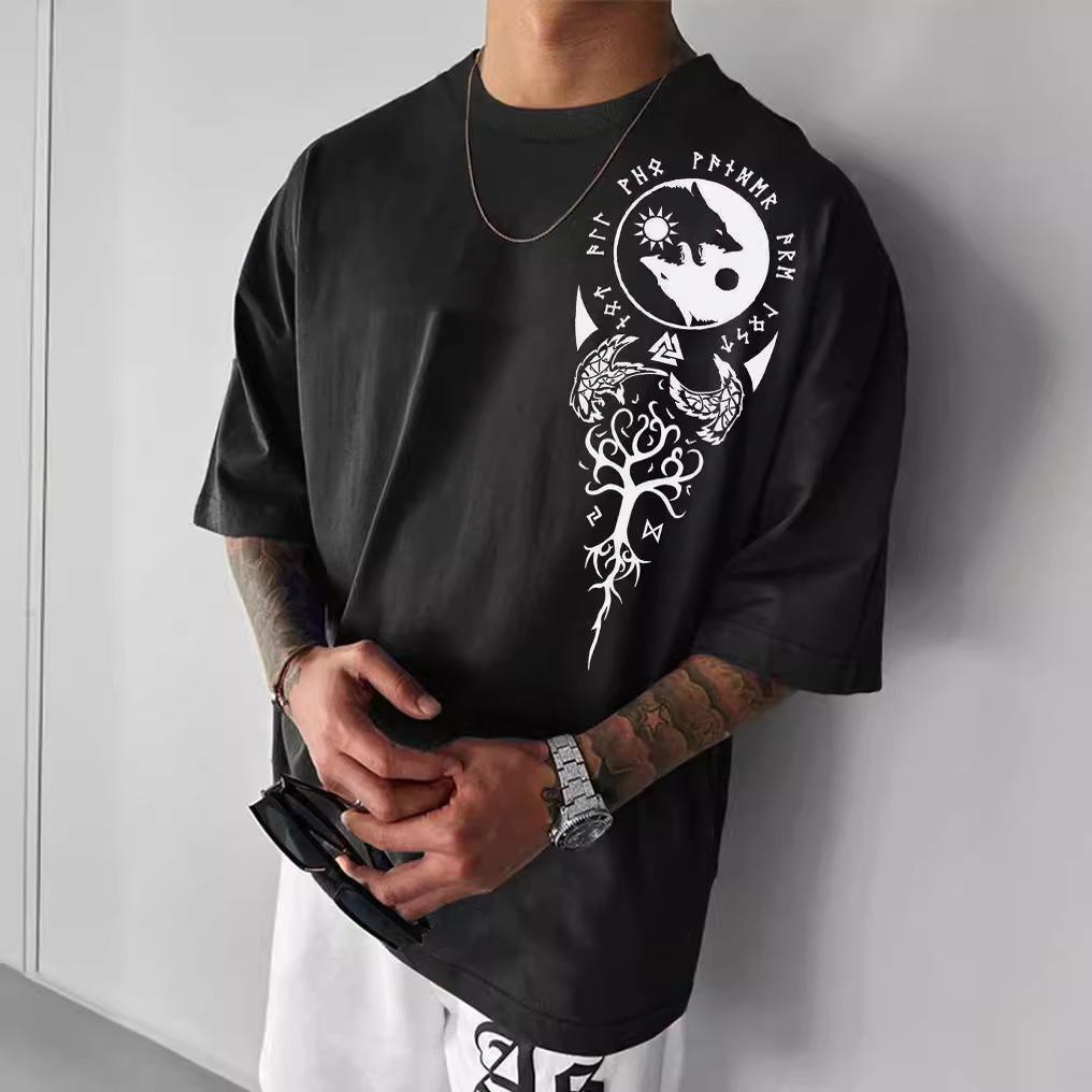 Pattern T-Shirts Men 3d Printed Top Fashion Tee Vintage O Neck Short Sleeve T Shirt Clothing Harajuku Male Tops