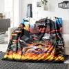 King Kong Giant Monster Jungle Battle Art Print Flannel Blanket Soft Warm Throw Blanket for Sofa Bed Living Room