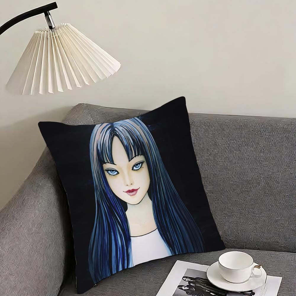 Tomie Cushion Cover Reversible Plush Pillow Cover – For car, sofa, bedroom, perfect as a gift.