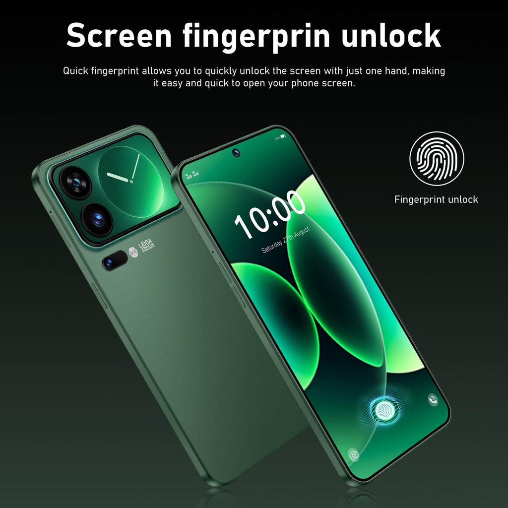 Smartphone Android M17 Pro Max 16 Go + 1 To, Grand Écran de 7,3"