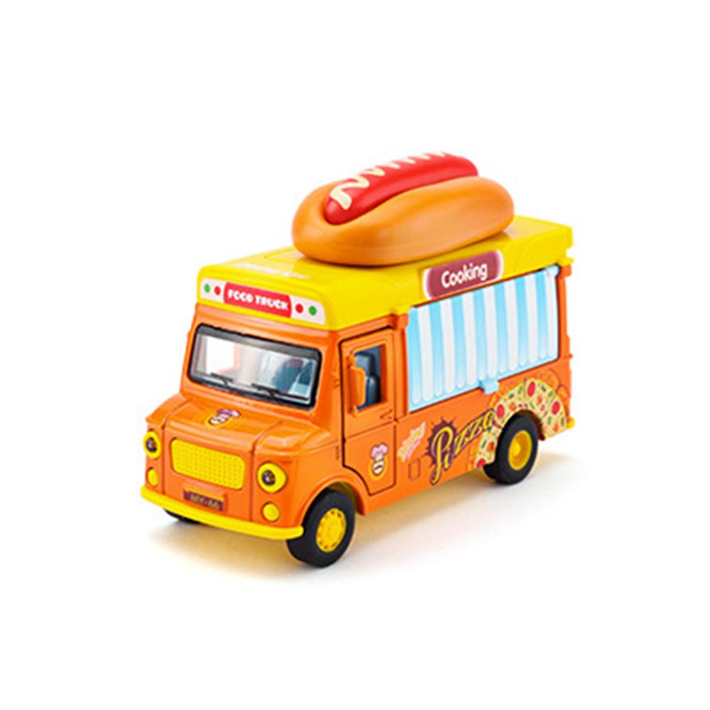 

1/36 игрушечные машинки из сплава, креативные декоративные модели грузовиков с едой со звуком и светом, для детей, девочек и мальчиков 1/36-Size:11*5*4cm