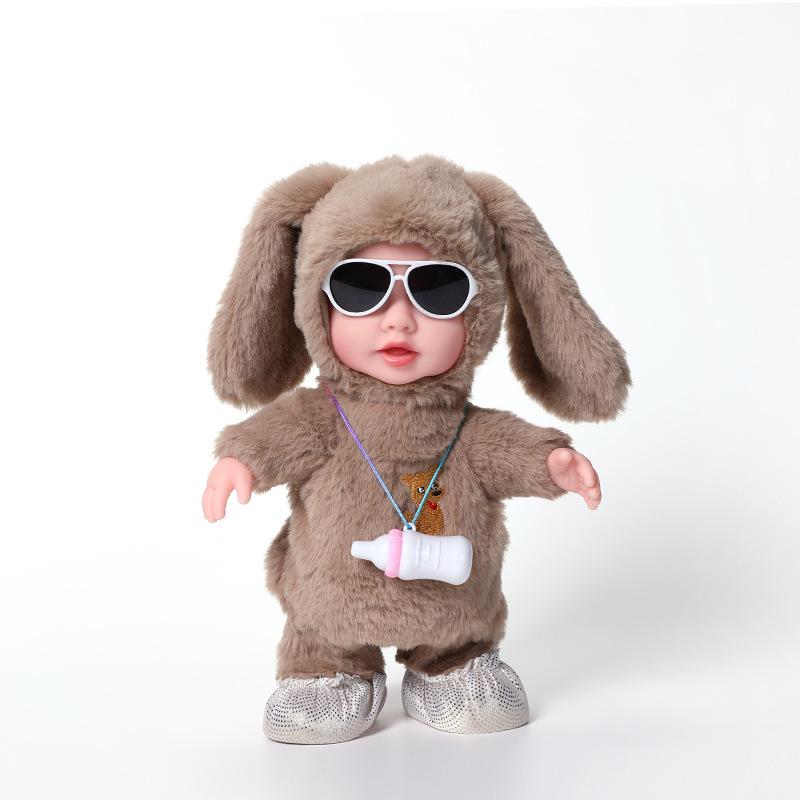 Children's Talking Milk Bottle Plush Toy - Walking & Echoing Doll for Early Education and Play