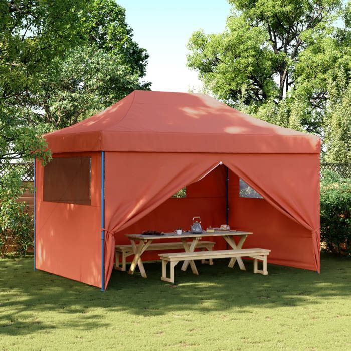VidaXL Collapsible Pop-Up Party Tent with 4 Sidewalls, Tent, Awning Tent, Gazebo Awning 4005029