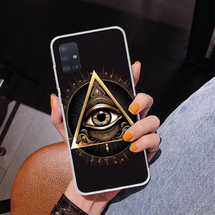 Sacred Eye of Horus Egypt Fresco Phone Case For Samsung Galaxy A52 A32 A22 A12 A51 A31 A50S A30S A20S A10S Note 20 Ultra 10 Plus