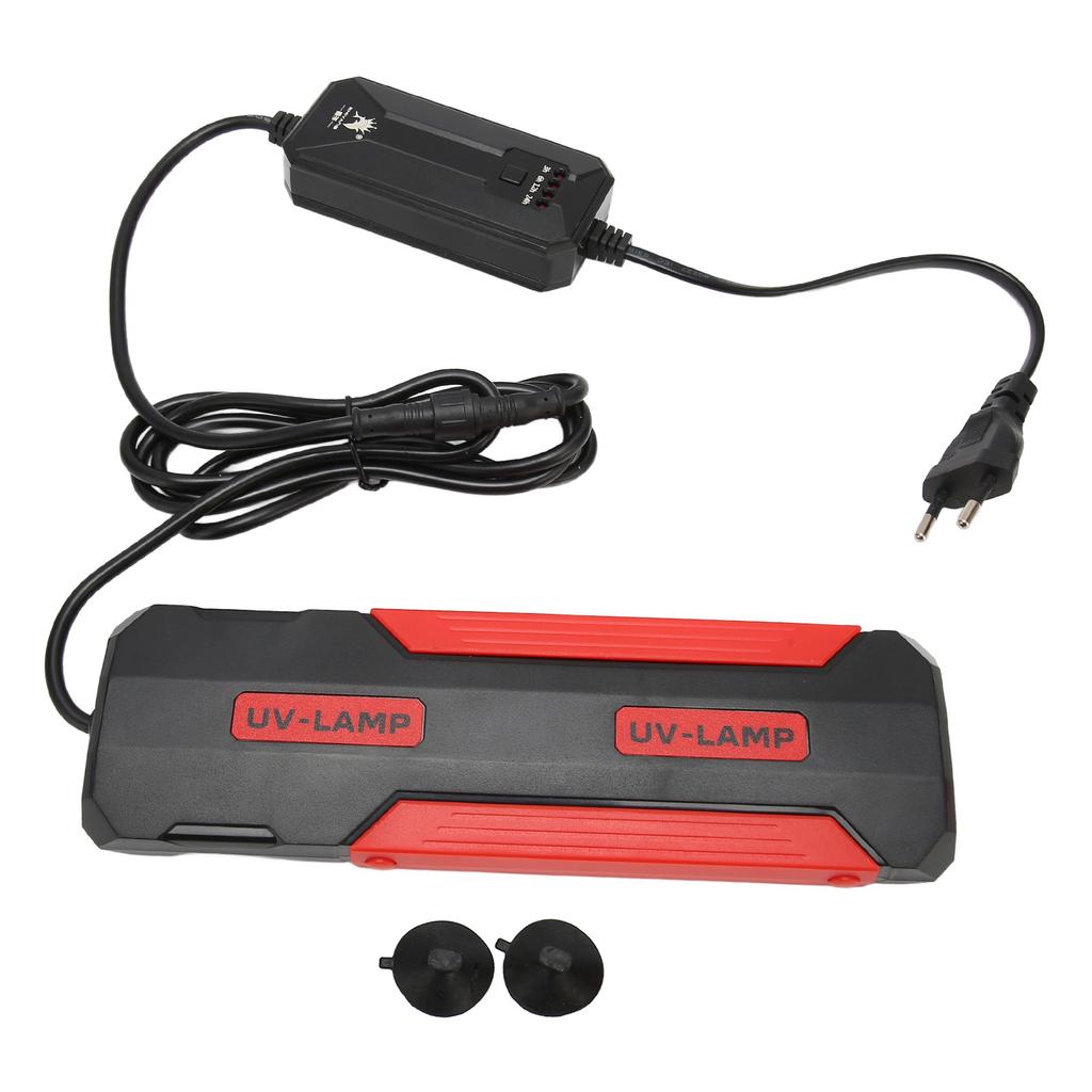 9W akvarijní UV lampa, odnímatelná zadní strana, sterilizační 180 stupňů, čisté akvarijní světlo s inteligentním časovačem