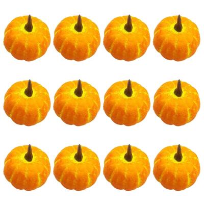 12Pcs Artificial Pumpkins Realistic Pumpkins for Christmas Halloween Thanksgiving Party Holiday Wedding Decorations
