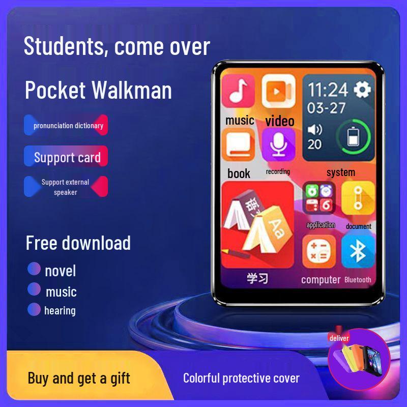 MP4 Touchscreen Bluetooth MP3 Music Player with English Dictionary for High School Students - Walkman P5