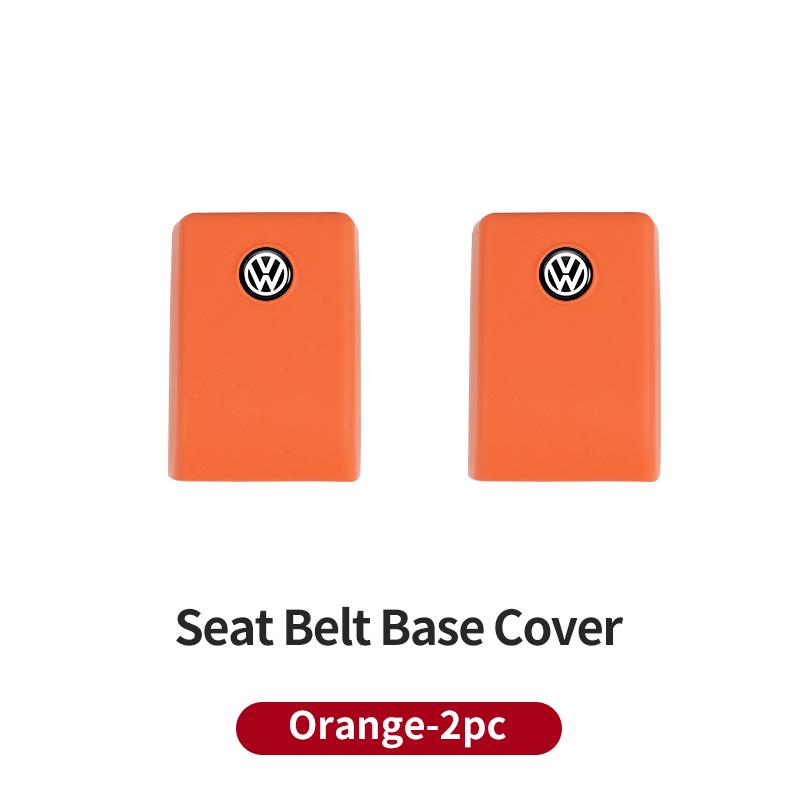 ear1 Car Silicone Seat Belt Buckle Covers Scratch-Resistant Protective Covers Car Interior Accessories For VW Golf Polo Tiguan Passat