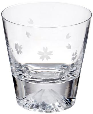 Tajima Mt. Fuji Rocks Glass Sakura Fuji TG16-015-RS (Sakura Furoshiki Wrapping)