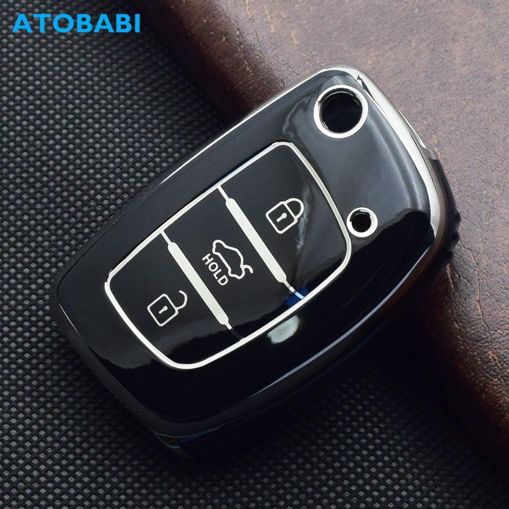 Tpu Car Key Case Remote Fobs Cover For Hyundai Solaris Sonata Elantra I10 I40 Ix35 Creta H1 Grand Santa Fe Tucson Auto Accessory