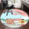 1pc Yier BuBu Bear1 Design Printed Area Round Carpet for Bedroom Living Room Home Decor Rugs Mat Non Slip Mat Rug for Bedside