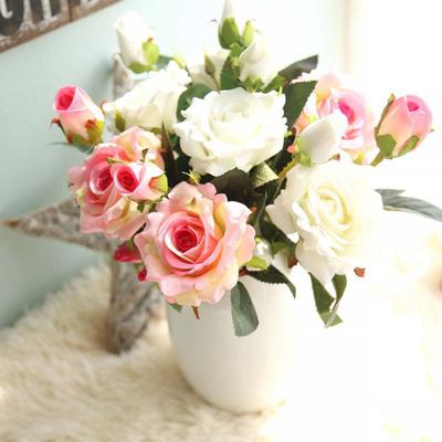 Künstliche Rosenblumen, Stoff-Mittelstück, Basteln, Hochzeit, Party, Heimdekoration