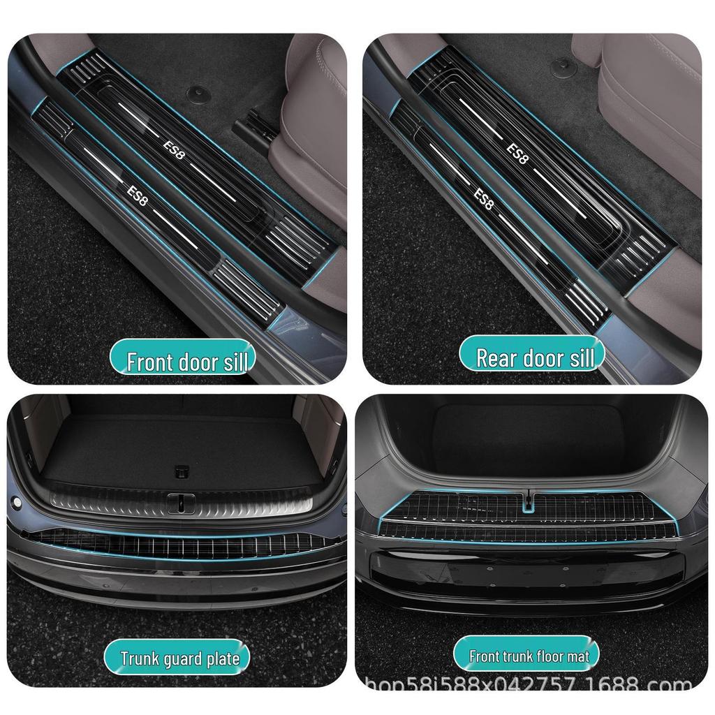 Nio ES8 Stainless Steel Welcome Pedal Strips, 3rd Gen Anti-Scratch, Full Protection, Compatible with 26 Models