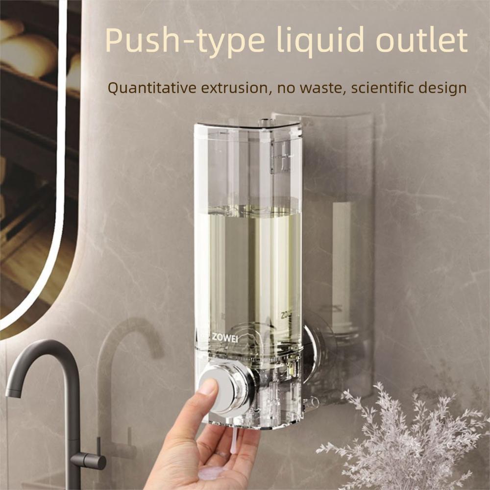 

Punch-free Soap Dispenser Wall-mounted Soap Box New Shampoo Bottle прозорий