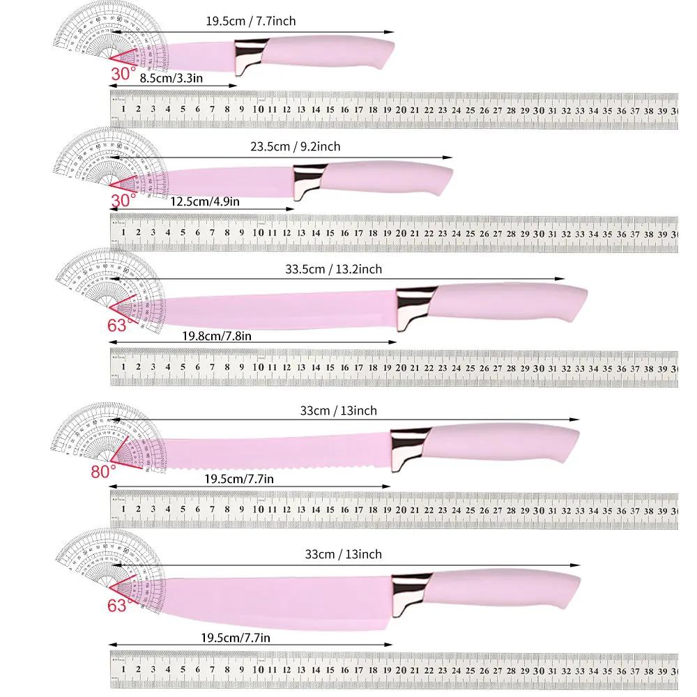 20 Stück Silikon Küchenmesser Hitzebeständig Antihaft Suppenlöffel Kochset mit Schere Schäler Fleisch schneiden Küchenzubehör