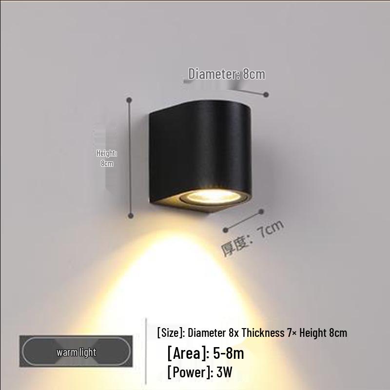 Waterproof Double Head Outdoor Wall Light for Balcony, Terrace, Garden, Doorway, and Aisle - Modern Minimalist Design