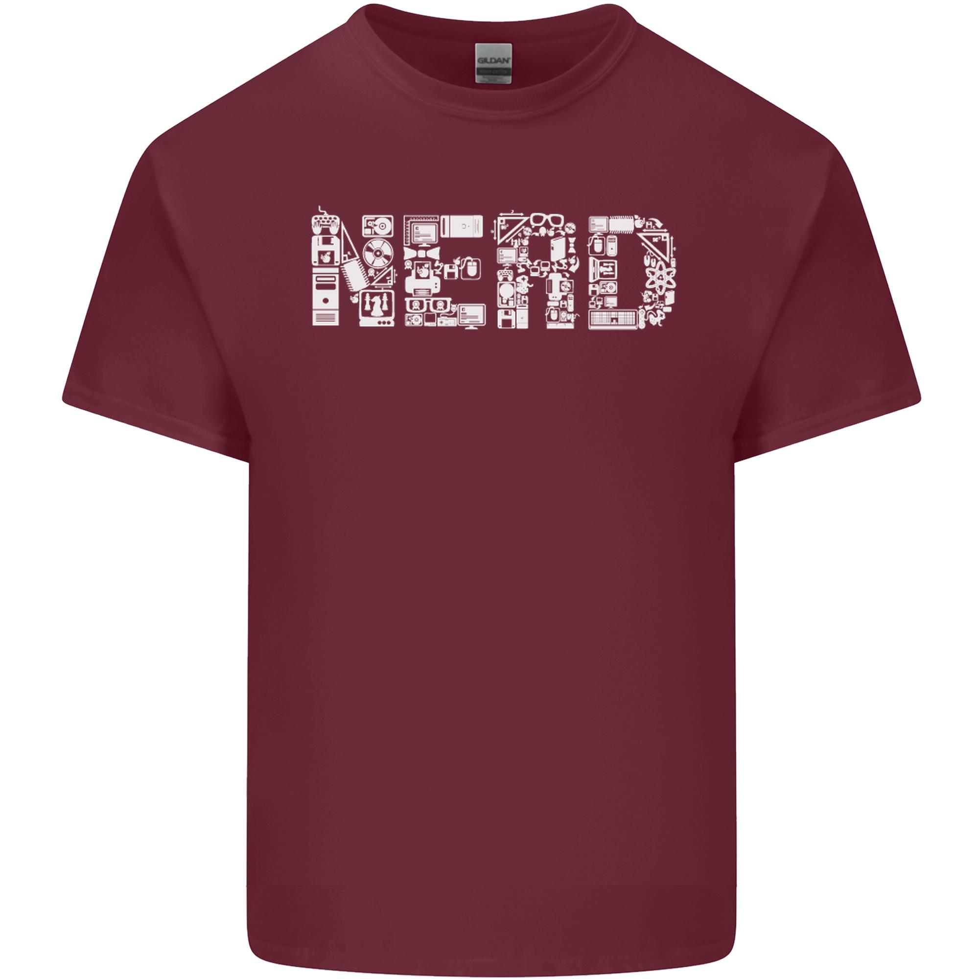 Nerd Word Art Geek Unisexs Light Cotton TShirt S