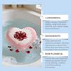Heart Shower Bath Salt Ball Dried Flower Ease Tension Natural Essential Oil Bubble Bouncy Explosion Bath Ball Clean Bathtub