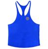 Men's Fitness Cotton Thin Strap Sleeveless T-shirt - Gold Sports Vest