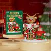 Regali di Natale Serie Micro Blocchi da Costruzione Babbo Natale Renna Puzzle Mattoncini da Assemblare Decorazione da Tavolo Giocattoli Bambini