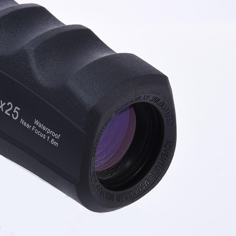 Compact 8x25 Monocular Telescope Hiking Birdwatching Outdoor Travel Lightweight Aluminum Body Optical Glass