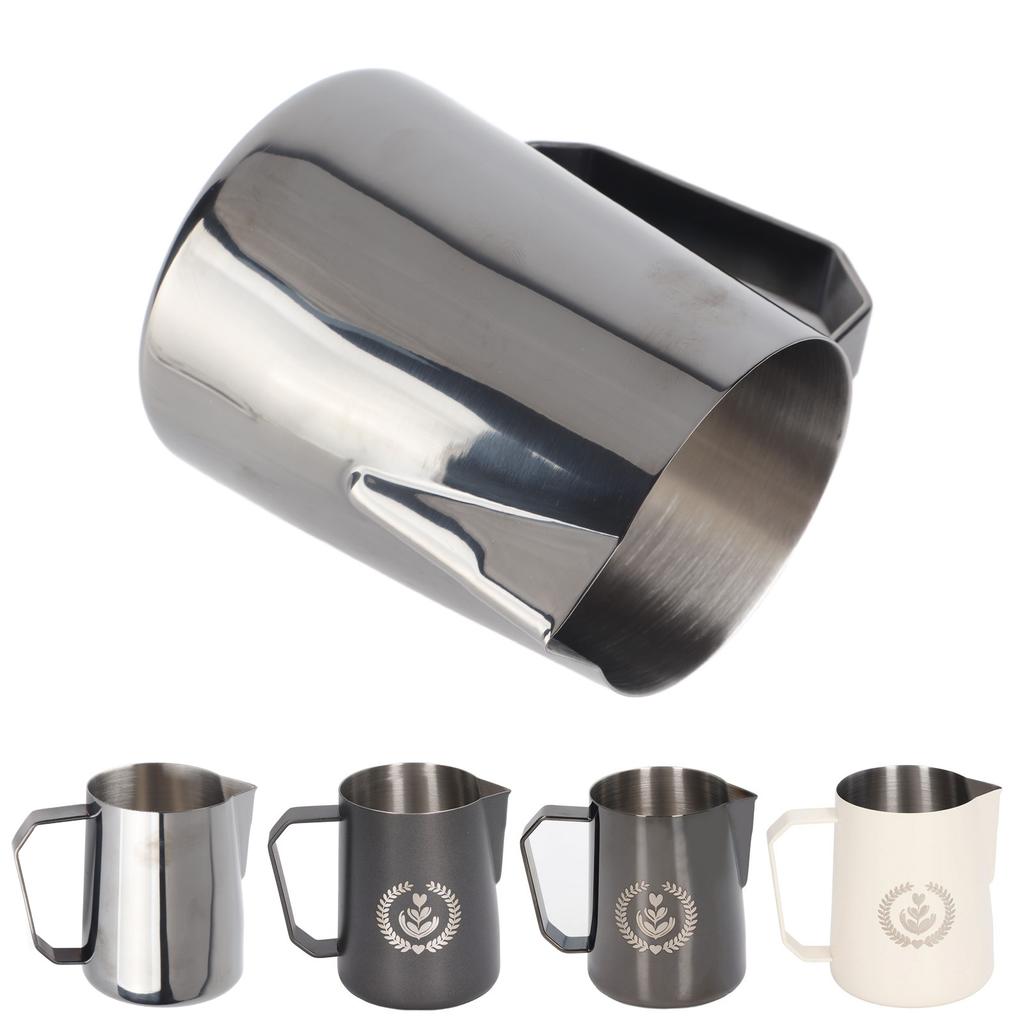 450ml Milk Frothing Pitcher Stainless Steel milk Frother Jug Mixing Cup Pot Water Cup For  Home Office Cafe Restaurant Hotel